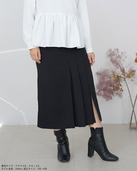 画像をギャラリービューアに読み込む, サイドプリーツストレートスカート【324】