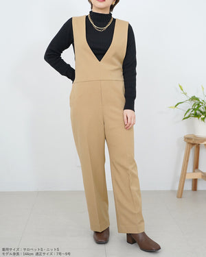 ウォッシャブルクロスサロペットパンツ【410】