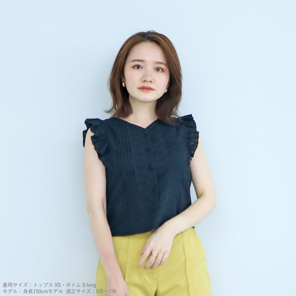 画像をギャラリービューアに読み込む, 前後2wayコットンレーストップス【セットアップ可能】【109】