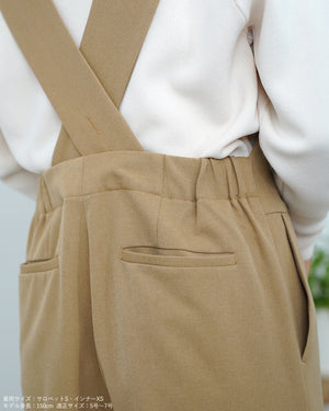 ウォッシャブルクロスサロペットパンツ【410】