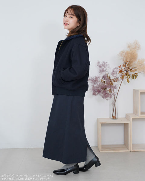 画像をギャラリービューアに読み込む, 2wayニット襟ブルゾン【313】