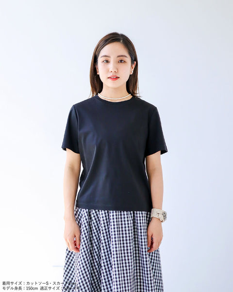 画像をギャラリービューアに読み込む, クルーネックコンパクトTシャツ【227】