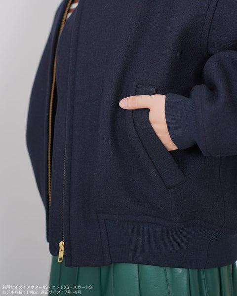 画像をギャラリービューアに読み込む, 2wayニット襟ブルゾン【313】