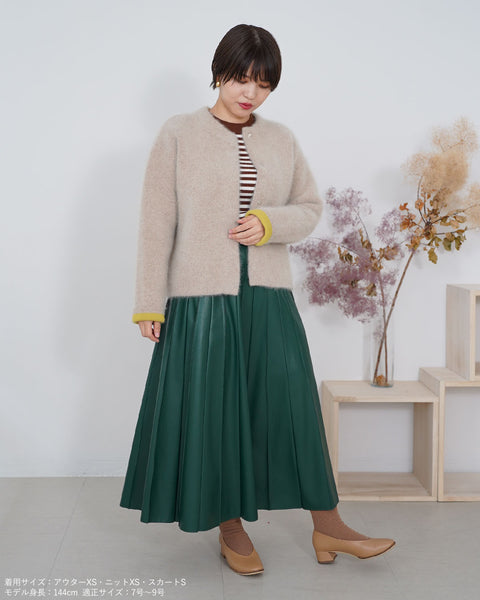 画像をギャラリービューアに読み込む, フェイクレザープリーツライクスカート【361】