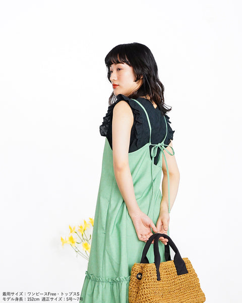 画像をギャラリービューアに読み込む, 前後2wayコットンレーストップス【セットアップ可能】【109】