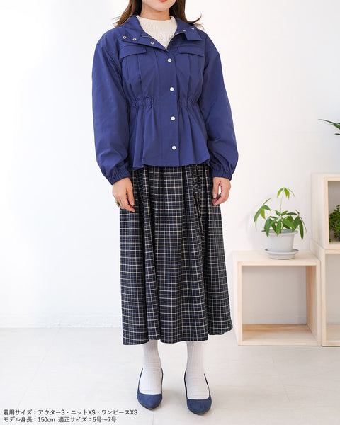 画像をギャラリービューアに読み込む, チェックタックギャザーワンピース【330】