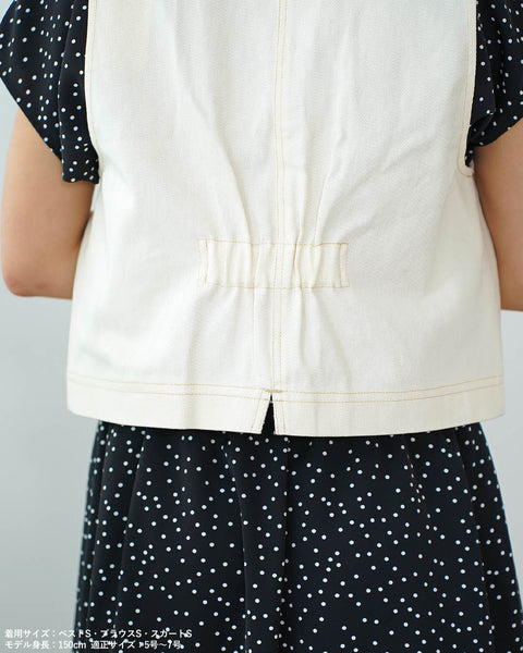 画像をギャラリービューアに読み込む, 小柄ジャケット/小柄ベスト/デニム/デニムベスト/小柄ベスト/Sサイズ/SSサイズ/低身長用/低身長ブランド