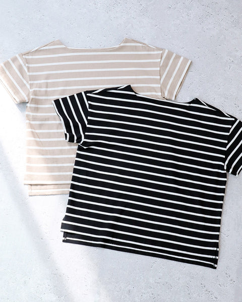 画像をギャラリービューアに読み込む, ドロップショルダーボーダーTシャツ【229】