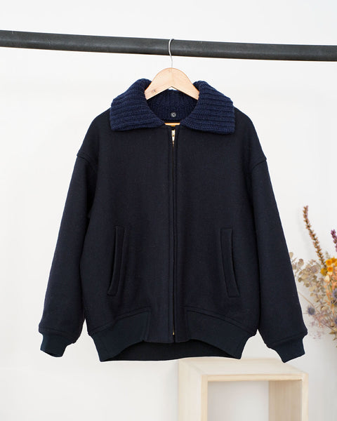 画像をギャラリービューアに読み込む, 2wayニット襟ブルゾン【313】