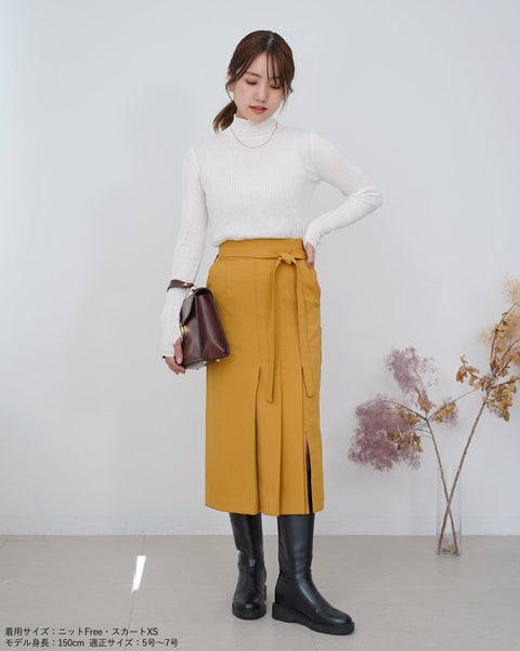 画像をギャラリービューアに読み込む, サイドプリーツストレートスカート【324】