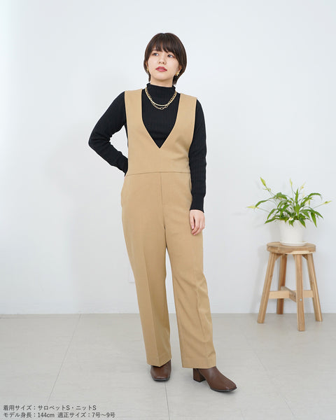 画像をギャラリービューアに読み込む, ウォッシャブルクロスサロペットパンツ【410】