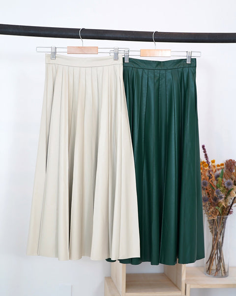 画像をギャラリービューアに読み込む, フェイクレザープリーツライクスカート【361】