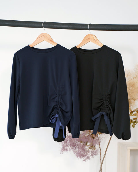 画像をギャラリービューアに読み込む, ドロストリボン綺麗めトップス【323】