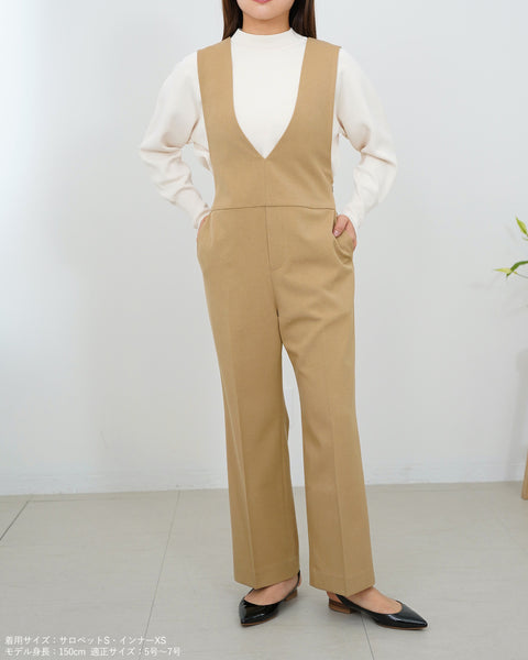 画像をギャラリービューアに読み込む, ウォッシャブルクロスサロペットパンツ【410】