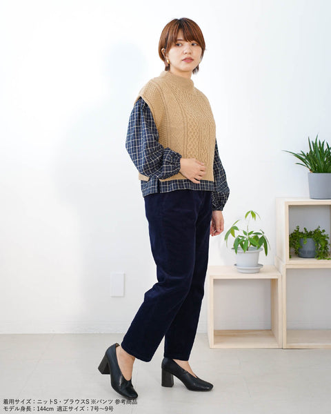 画像をギャラリービューアに読み込む, 柄あみニットベスト【342】