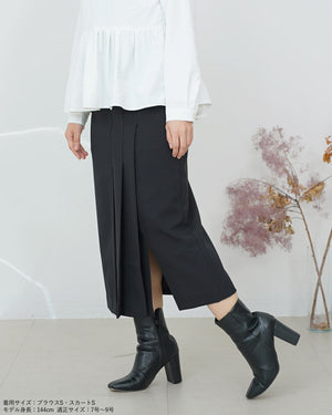 サイドプリーツストレートスカート【324】