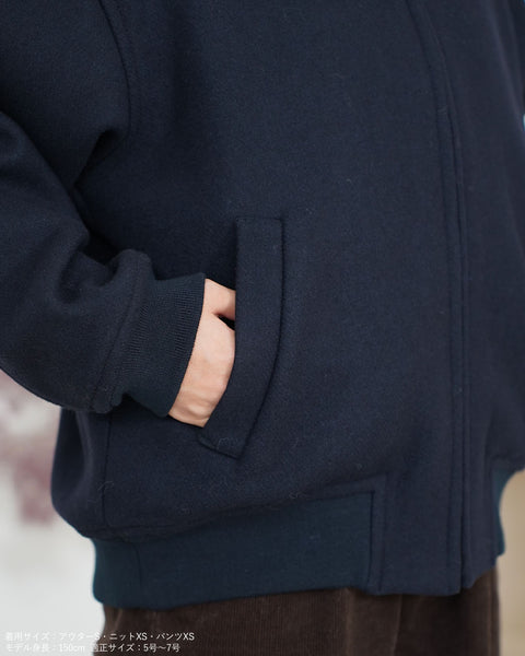 画像をギャラリービューアに読み込む, 2wayニット襟ブルゾン【313】