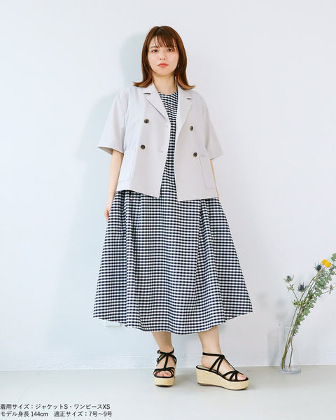 画像をギャラリービューアに読み込む, ハーフスリーブクロップドジャケット【277】