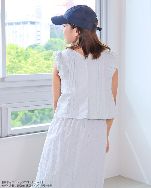 画像をギャラリービューアに読み込む, 前後2wayコットンレーストップス【セットアップ可能】【109】