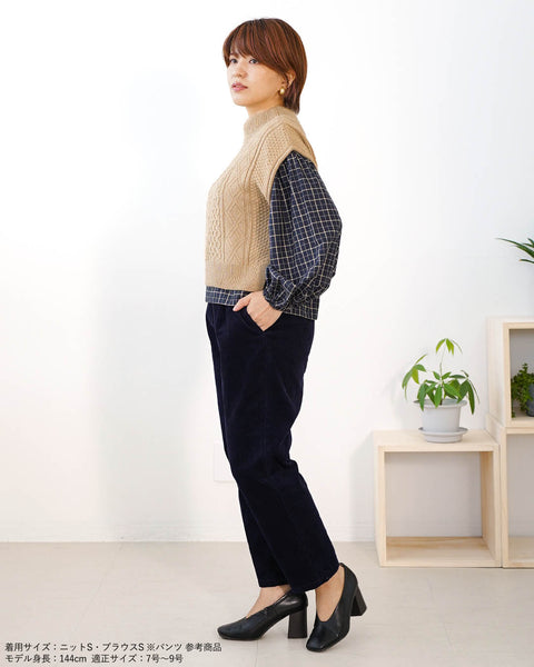 画像をギャラリービューアに読み込む, 柄あみニットベスト【342】