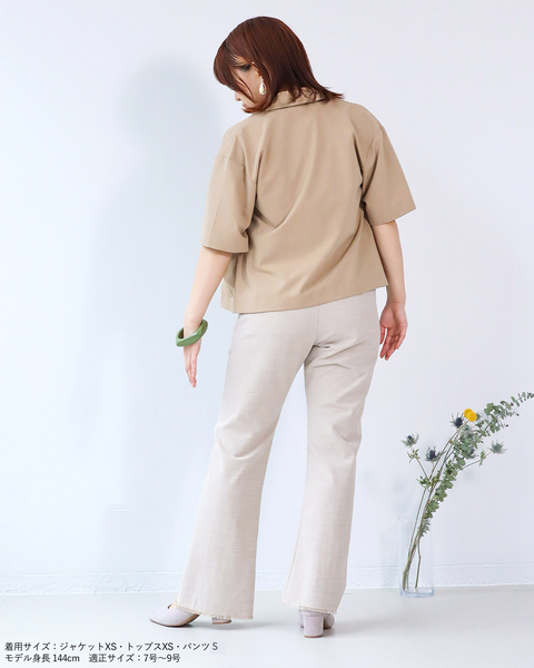 画像をギャラリービューアに読み込む, ハーフスリーブクロップドジャケット【277】