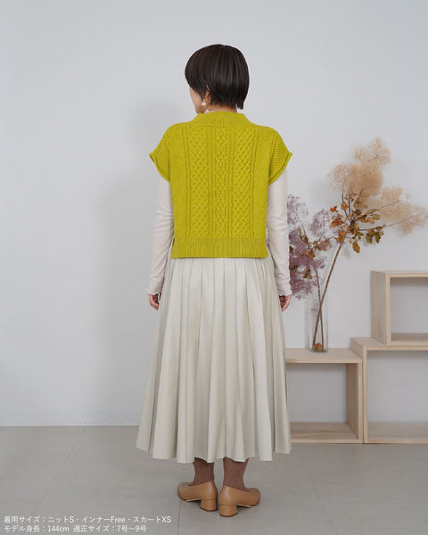 画像をギャラリービューアに読み込む, 柄あみニットベスト【342】