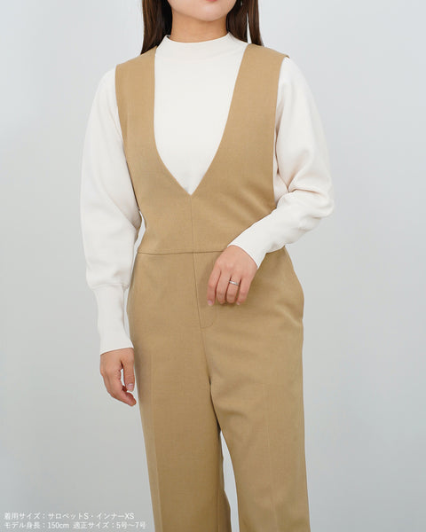 画像をギャラリービューアに読み込む, ウォッシャブルクロスサロペットパンツ【410】