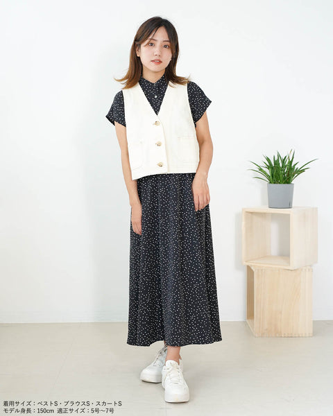 画像をギャラリービューアに読み込む, 小柄ジャケット/小柄ベスト/デニム/デニムベスト/小柄ベスト/Sサイズ/SSサイズ/低身長用/低身長ブランド