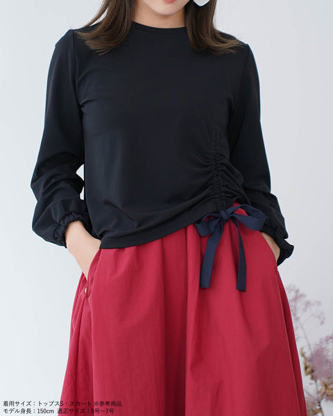 画像をギャラリービューアに読み込む, ドロストリボン綺麗めトップス【323】