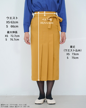 サイドプリーツストレートスカート【324】