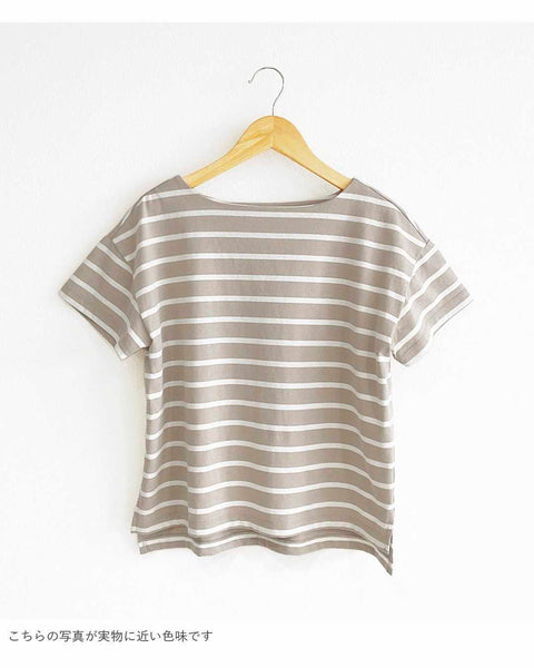 画像をギャラリービューアに読み込む, ドロップショルダーボーダーTシャツ【229】