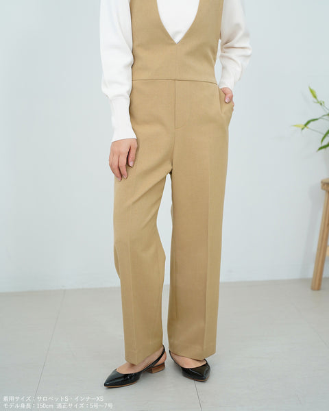 画像をギャラリービューアに読み込む, ウォッシャブルクロスサロペットパンツ【410】