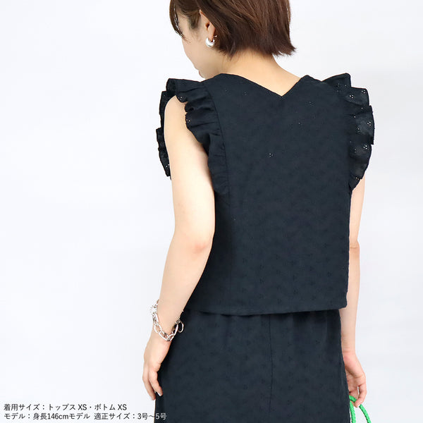 画像をギャラリービューアに読み込む, 前後2wayコットンレーストップス【セットアップ可能】【109】