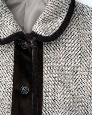 丸襟ツイードジャケット【381】