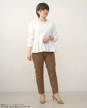 ピンタッククロップドパンツ【409】