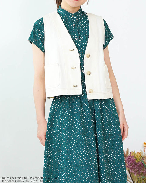 画像をギャラリービューアに読み込む, 小柄ジャケット/小柄ベスト/デニム/デニムベスト/小柄ベスト/Sサイズ/SSサイズ/低身長用/低身長ブランド