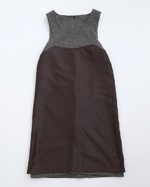 画像をギャラリービューアに読み込む, チェックVネックジャンパースカート【379】