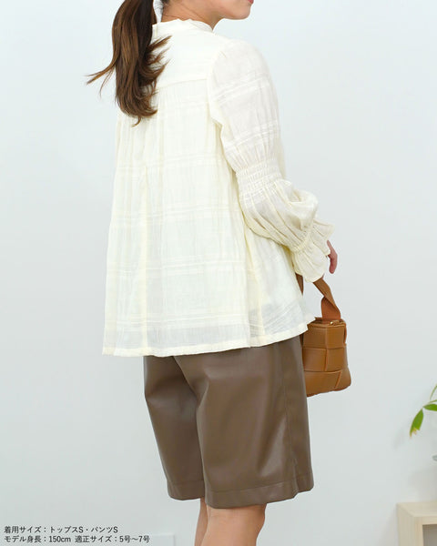 画像をギャラリービューアに読み込む, ベルト付フェイクレザーハーフパンツ【123】