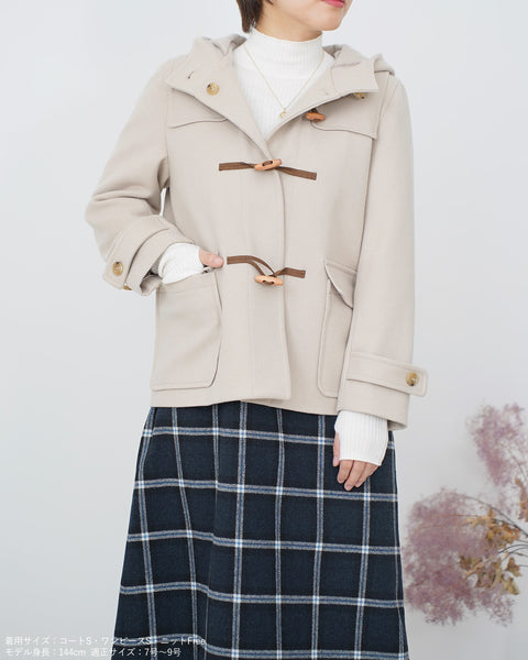 画像をギャラリービューアに読み込む, ウールショートダッフルコート【286】