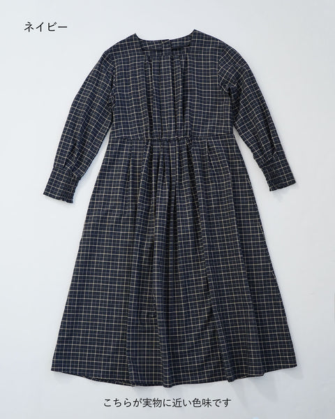 画像をギャラリービューアに読み込む, チェックタックギャザーワンピース【330】