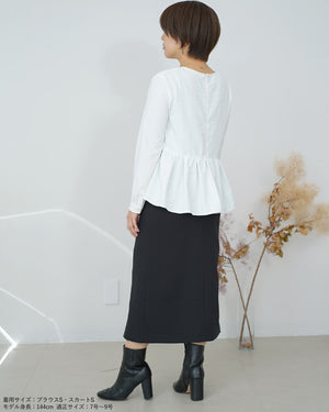 サイドプリーツストレートスカート【324】