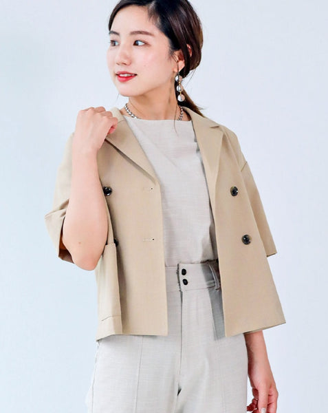 画像をギャラリービューアに読み込む, ハーフスリーブクロップドジャケット【277】