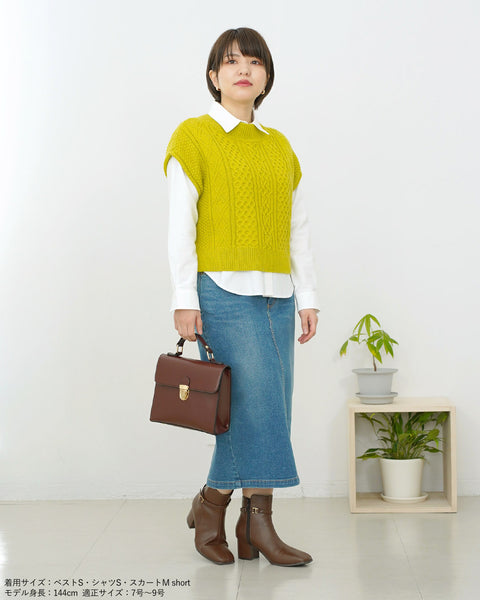 画像をギャラリービューアに読み込む, 柄あみニットベスト【342】