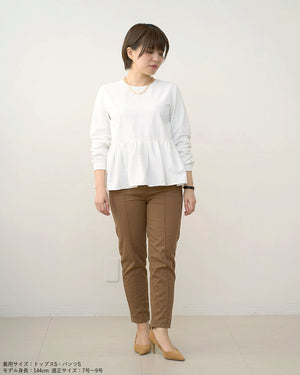 ピンタッククロップドパンツ【409】