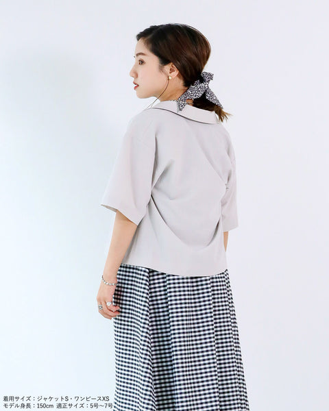 画像をギャラリービューアに読み込む, ハーフスリーブクロップドジャケット【277】