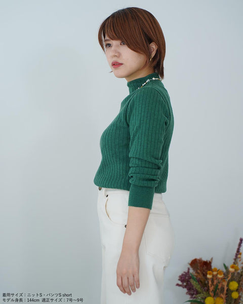 画像をギャラリービューアに読み込む, ワイドリブボトルネックニット【338】