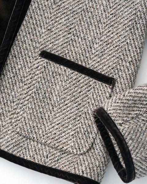 画像をギャラリービューアに読み込む, 丸襟ツイードジャケット【381】