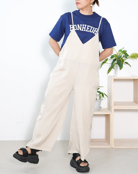画像をギャラリービューアに読み込む, マットサテンサロペットパンツ【094】