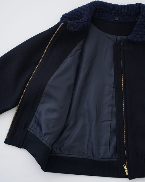 画像をギャラリービューアに読み込む, 2wayニット襟ブルゾン【313】