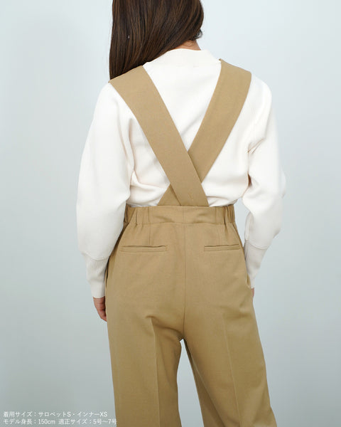 画像をギャラリービューアに読み込む, ウォッシャブルクロスサロペットパンツ【410】